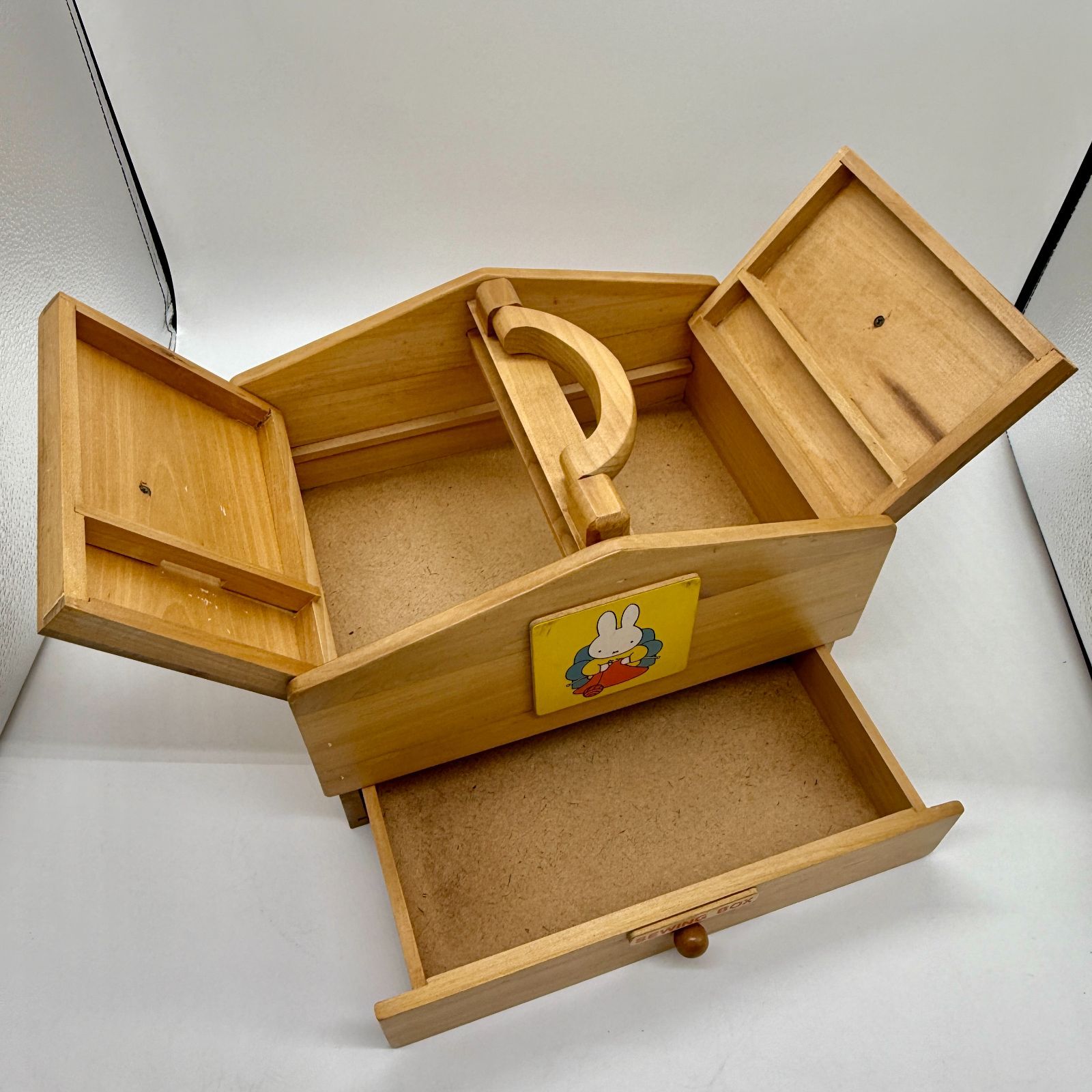 ミッフィー 木製ソーイングボックス 裁縫箱 昭和レトロ キャラクター