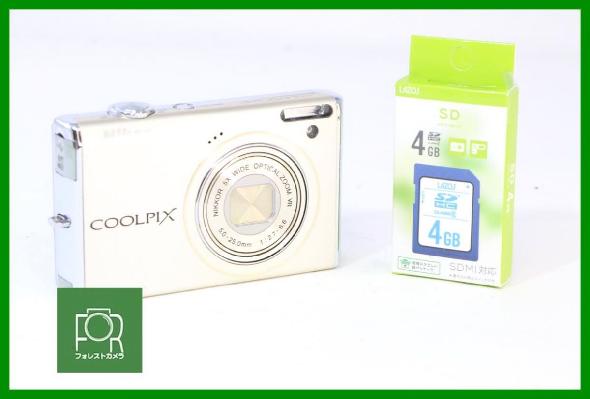 点検済 Nikon COOLPIX S640 シルバー バッテリー付き チャージャーなし 4GB SDカードつき JJ71