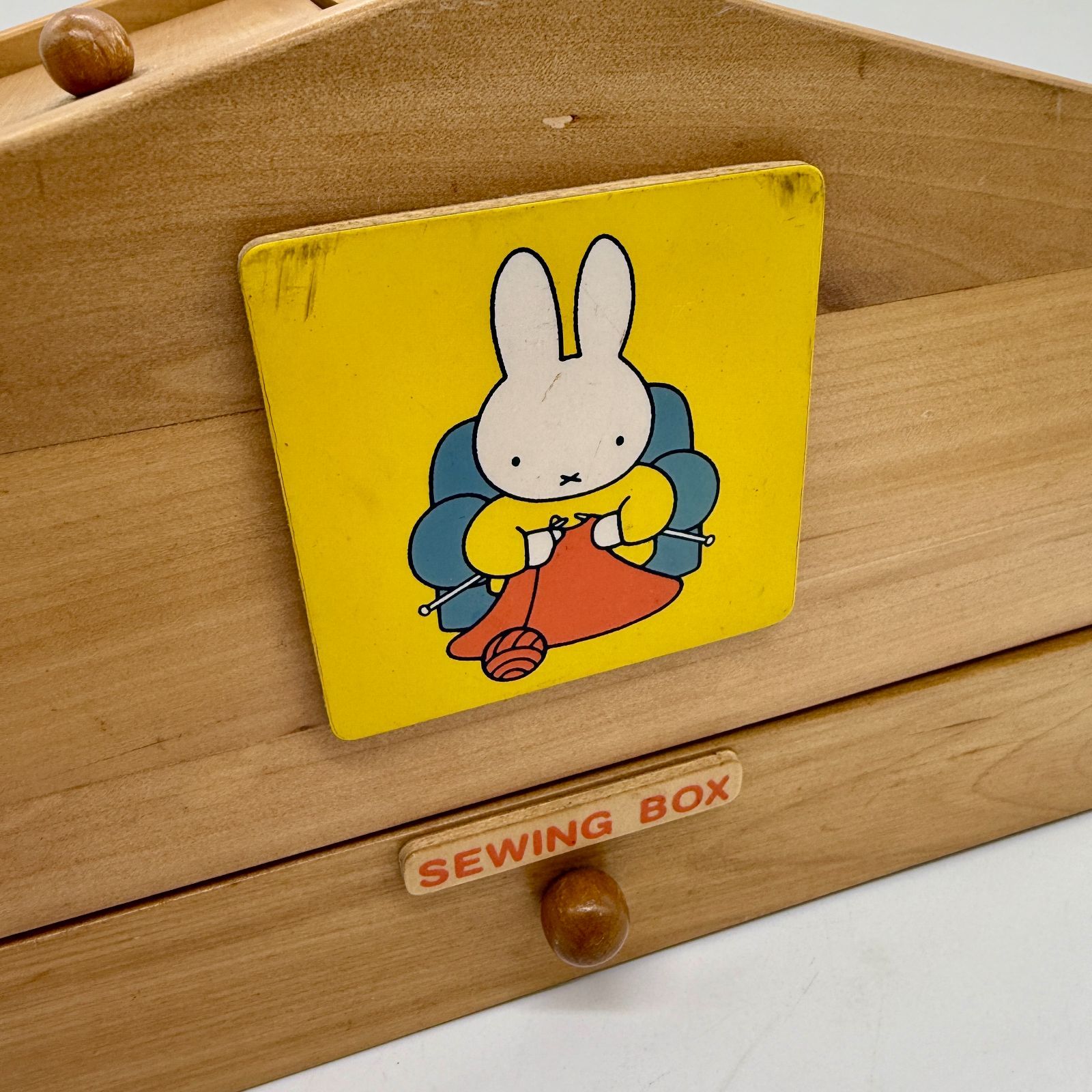 木馬 ミッフィー ヴィンテージ玩具 アンティーク 木製 インテリア レトロ ミッフィー 木製ソーイングボックス 裁縫箱 昭和レトロ キャラクター