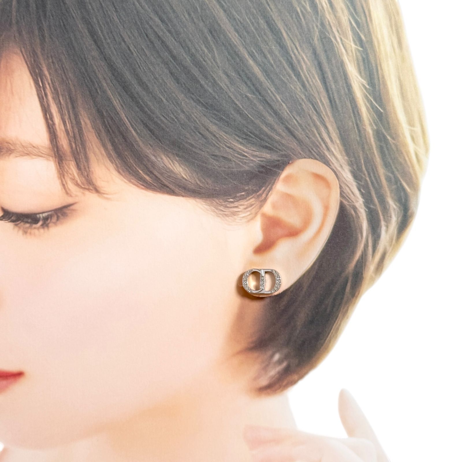 ディオール メンズ CD Icon スタッド ピアス 片耳 1個のみ シルバー