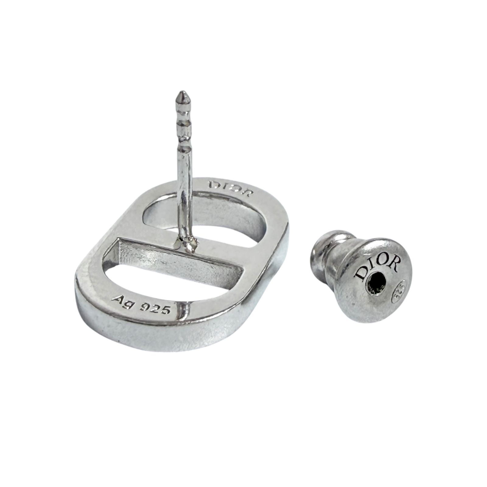 ディオール メンズ CD Icon スタッド ピアス 片耳 1個のみ シルバー