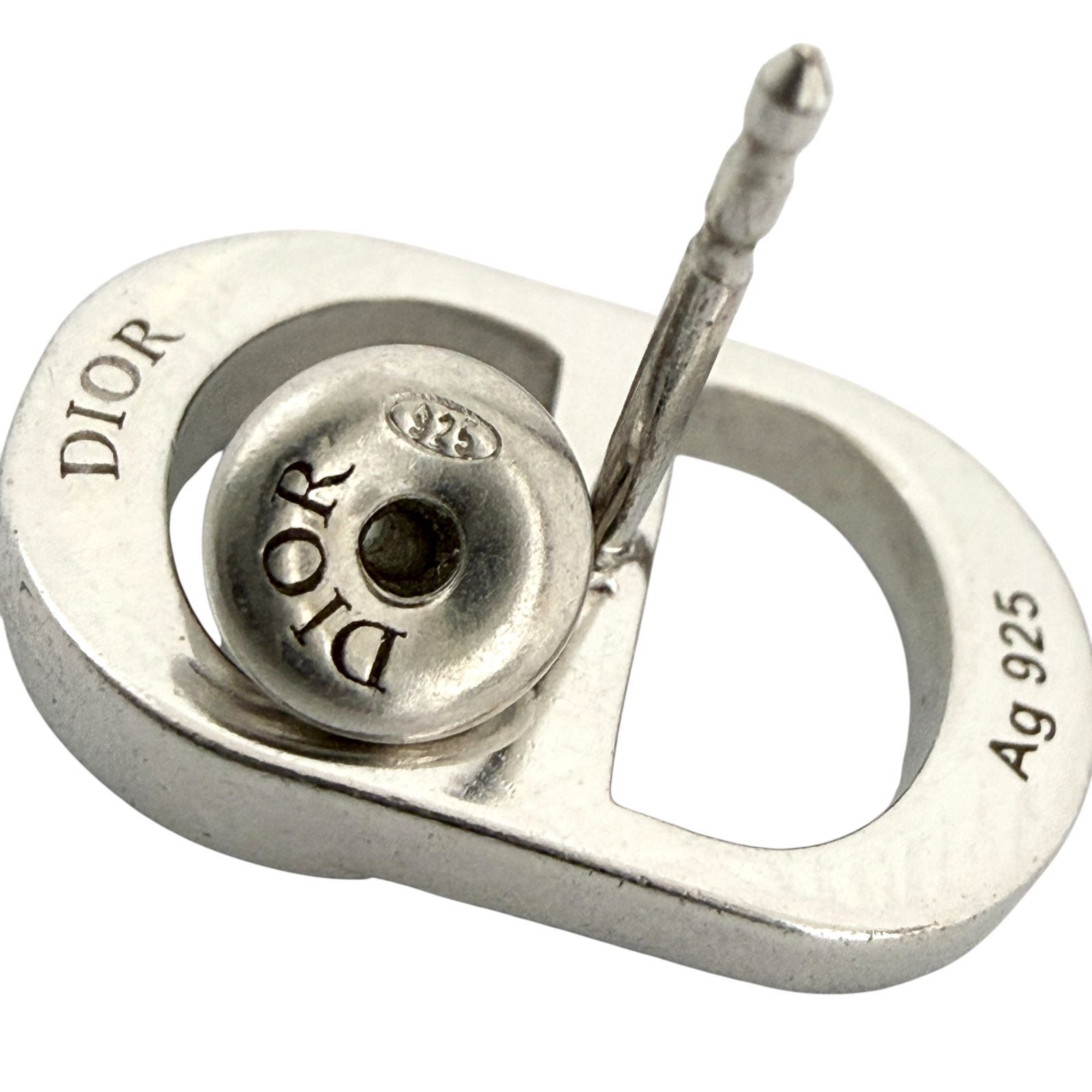 ディオール メンズ CD Icon スタッド ピアス 片耳 1個のみ シルバー