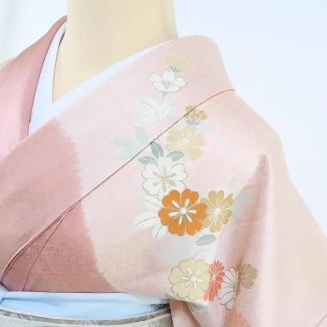 百華❀Y1520◇正絹 縫い一つ紋 手縫い仕立て 訪問着 着物 単品 - メルカリ