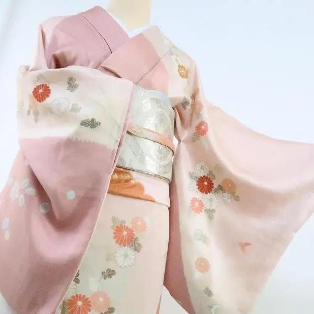 百華❀Y1520◇正絹 縫い一つ紋 手縫い仕立て 訪問着 着物 単品 - メルカリ