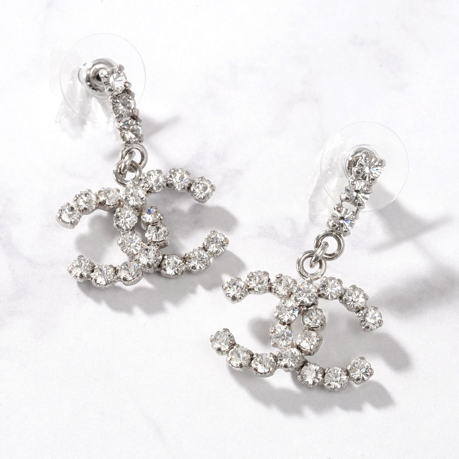 CHANEL ココマーク ラインストーン ピアス 00A