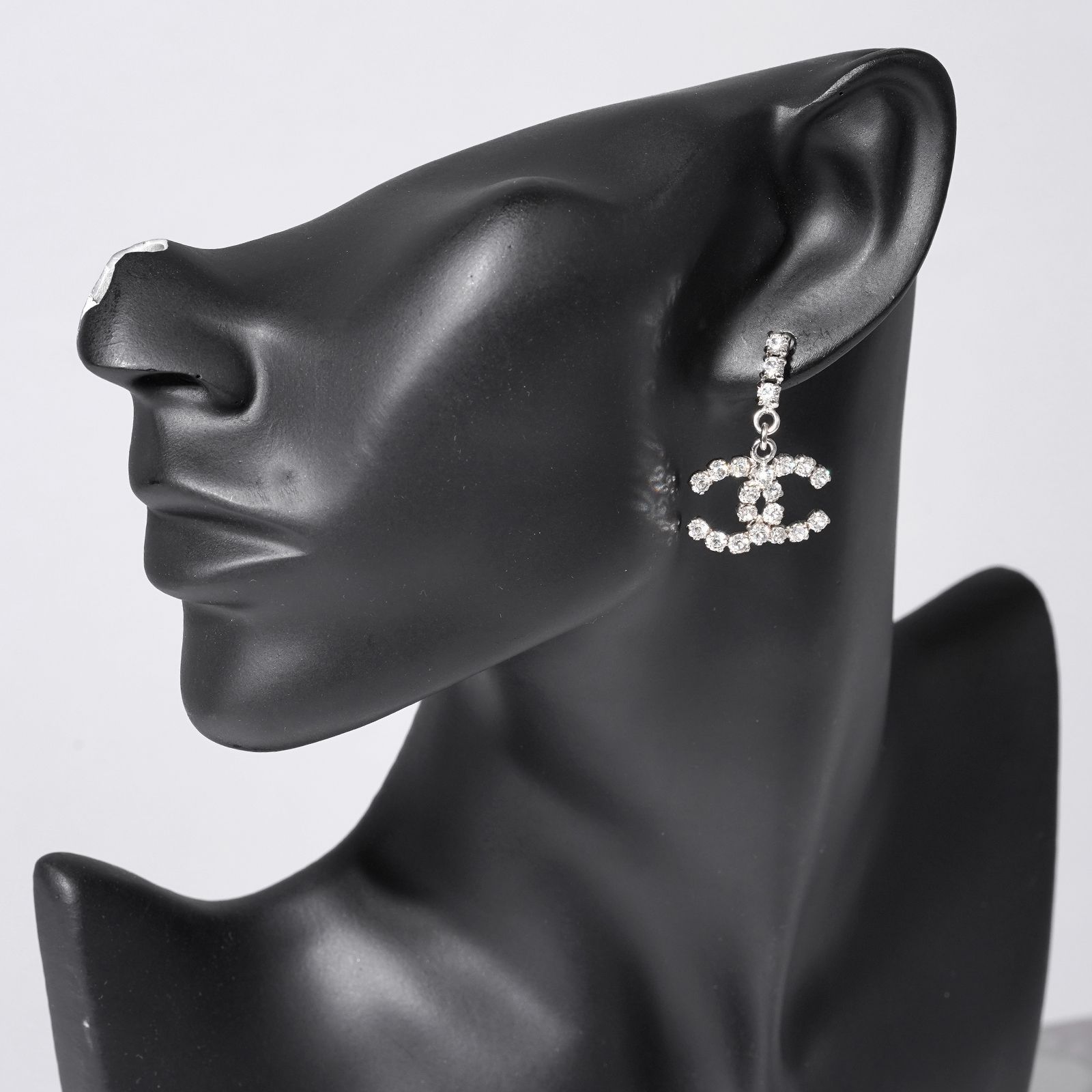 CHANEL ココマーク ラインストーン ピアス 00 A