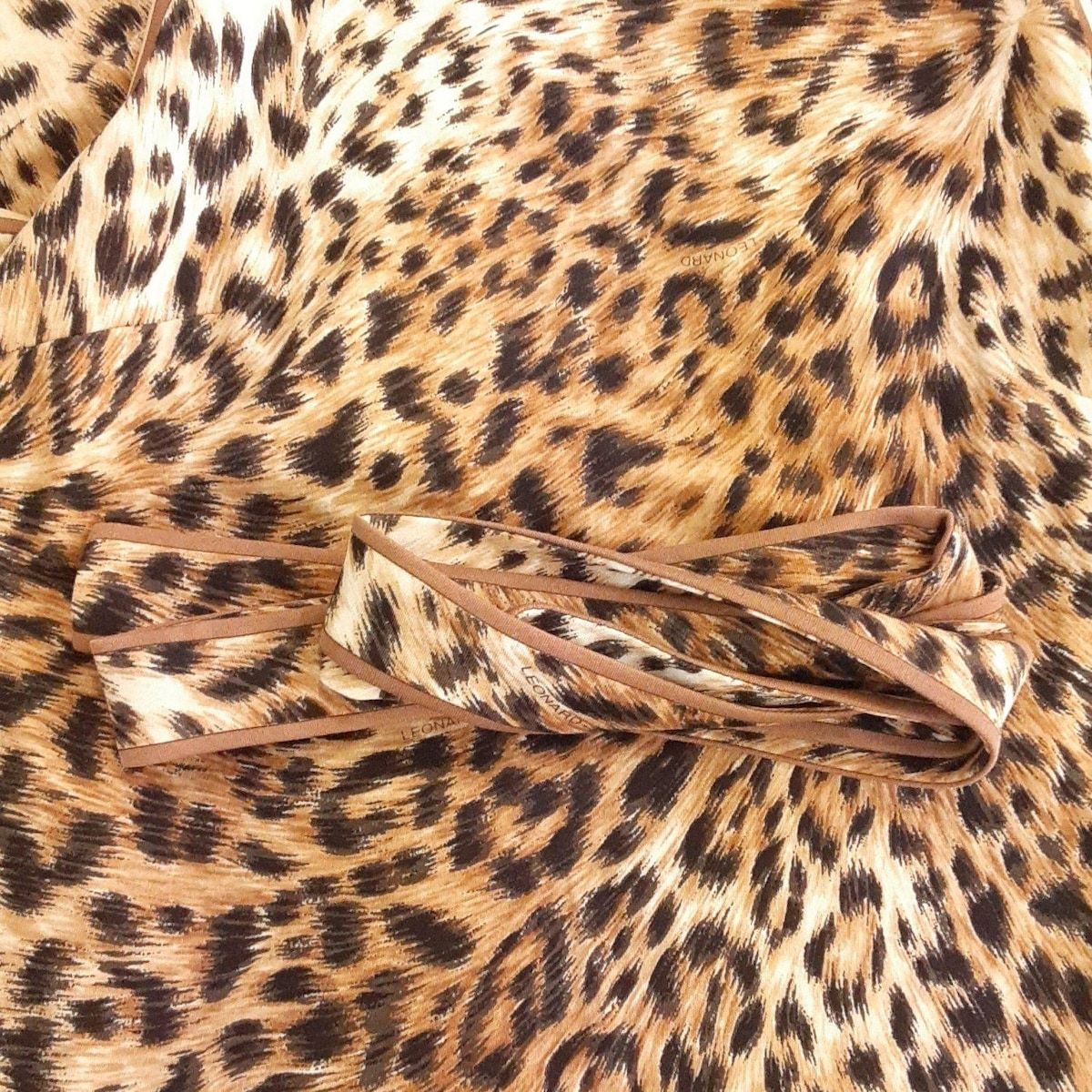 LEONARD(レオナール) ワンピース サイズL レディース美品 - ベージュ