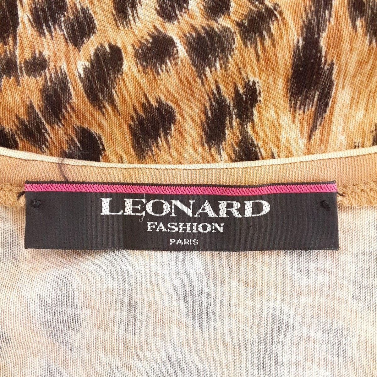 LEONARD(レオナール) ワンピース サイズL レディース美品 - ベージュ