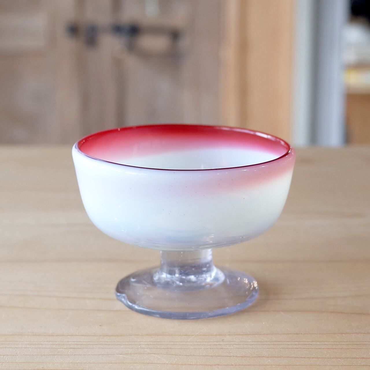 Sherbet glass Blown glass White Pink 大正時代 大正ガラス 吹きガラスト シャーベットグラス ヴィンテージ ホワイト ピンク 1910s-20s