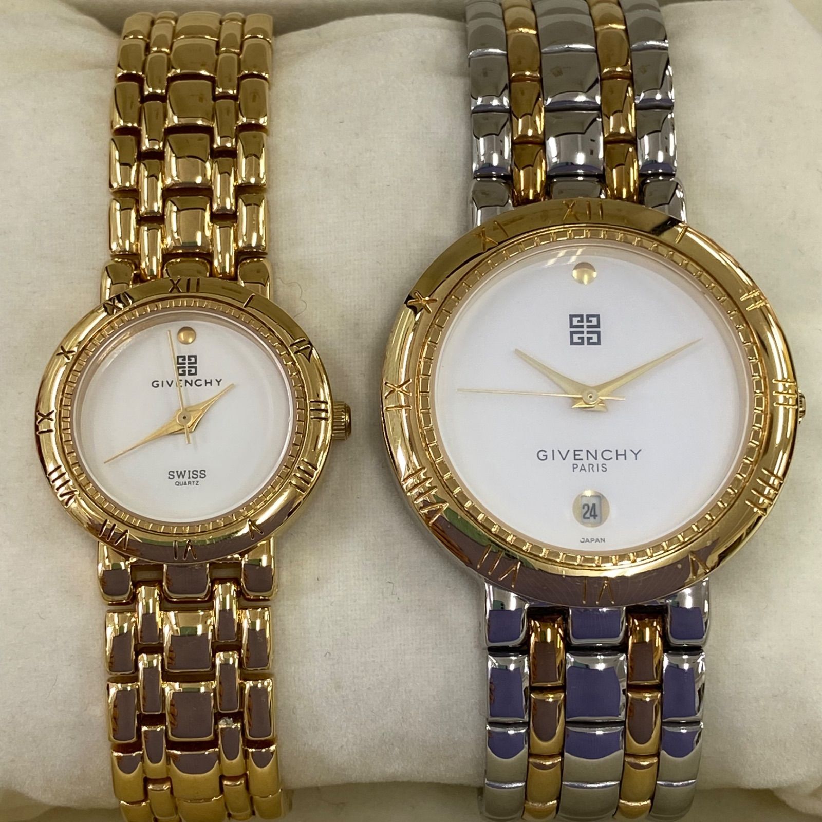 ジバンシィ ペア ウォッチ 腕時計 GV LBRW 2011 MTBRW 2046 レディース メンズ セット