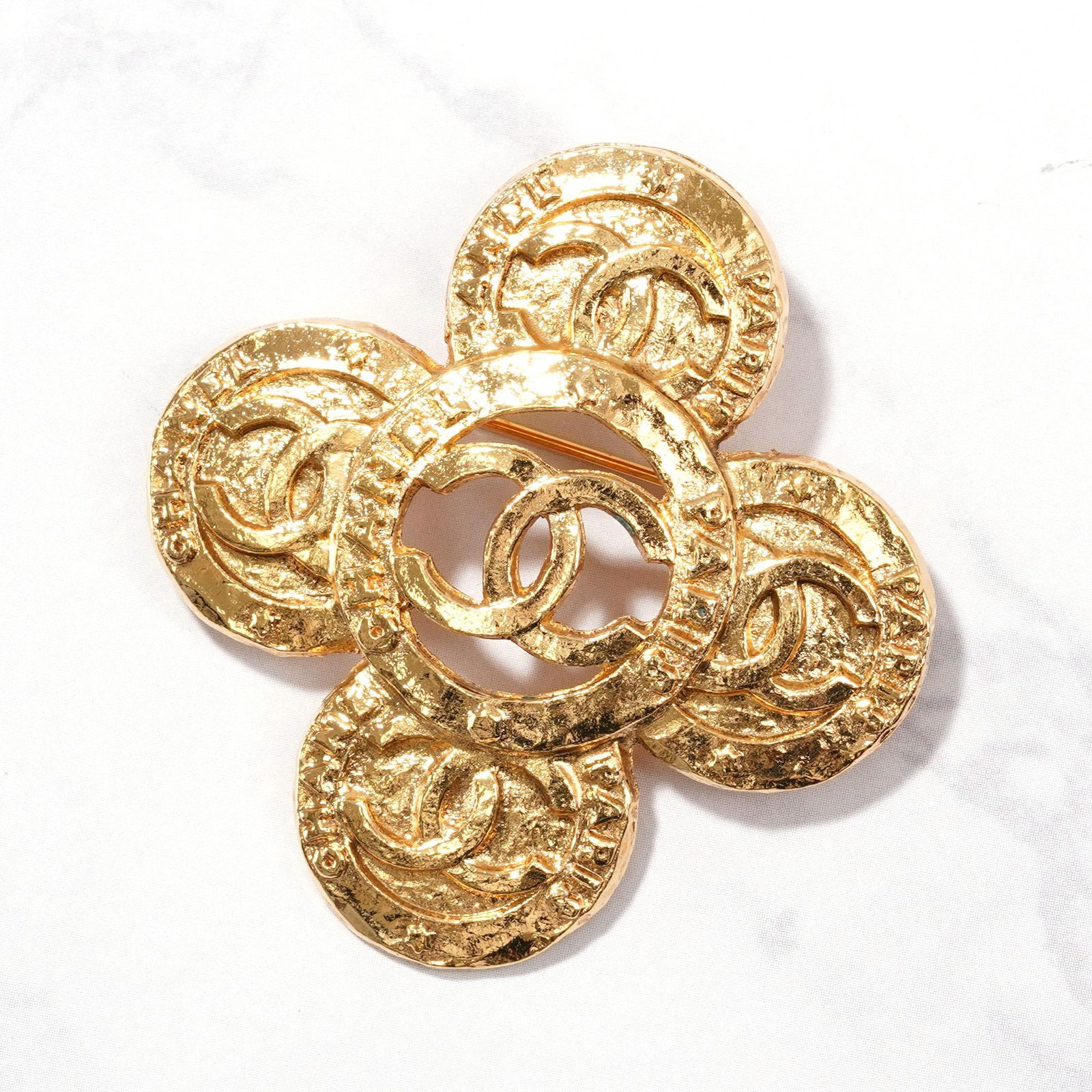 CHANEL ブローチ VINTAGE ヴィンテージ ゴールド