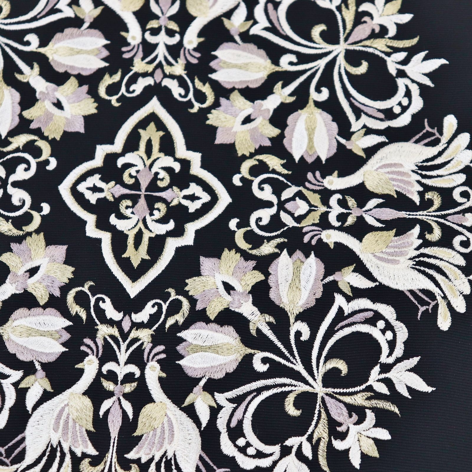  a 1203 ｡ 三日月とうさぎ SHOPフォローで きクーポン有り くるり 刺繍の華紋 9寸名古屋帯 名古屋帯 帯