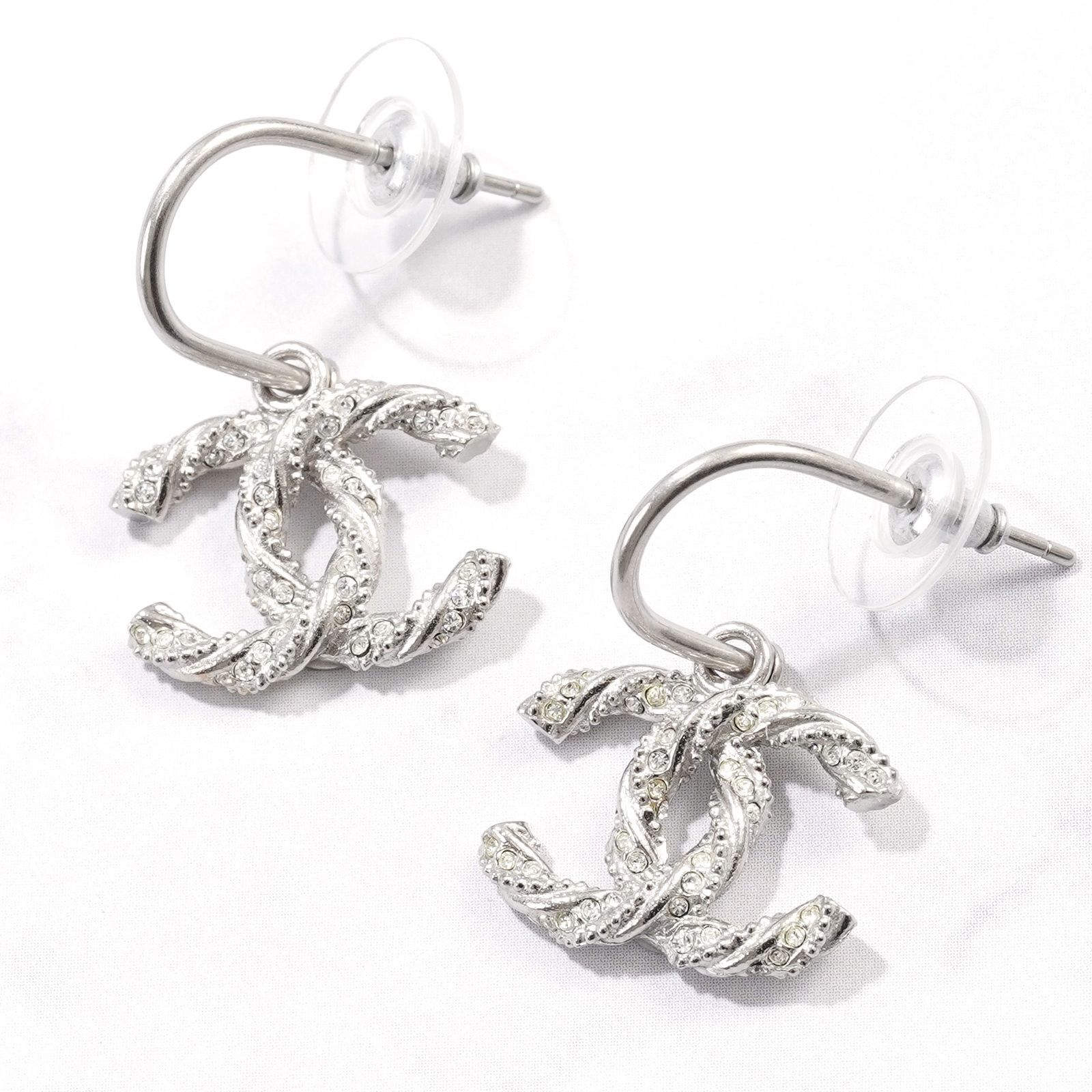 CHANEL シャネル ココマーク ラインストーン ピアス