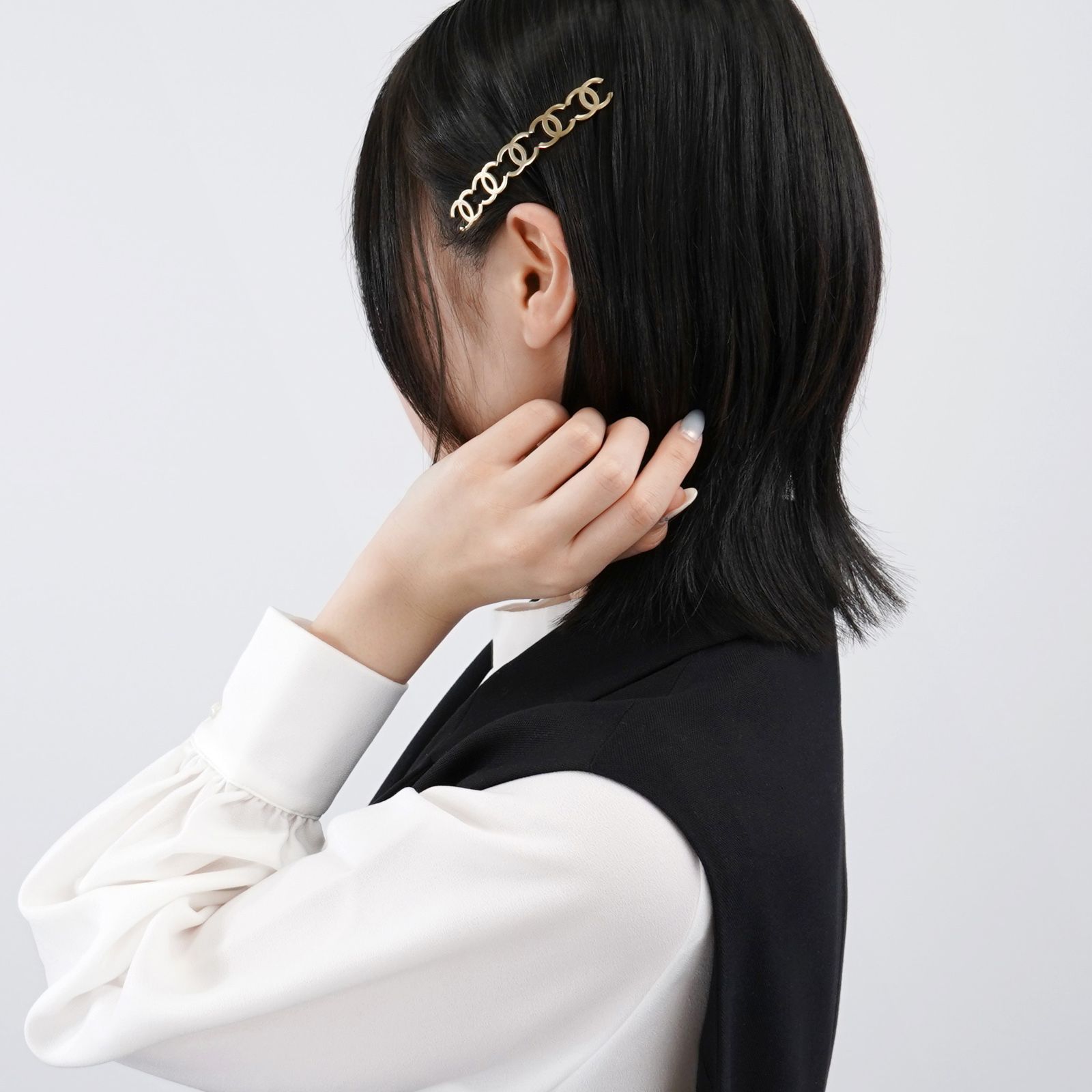 CHANEL シャネル ココマーク バレッタ A76259 ゴールド