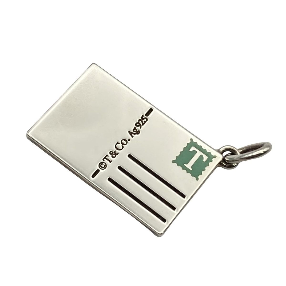 TIFFANY-Co. ティファニー ペンダントトップ - シルバー×ティファニーブルー ポストカード Bonjour from PARIS