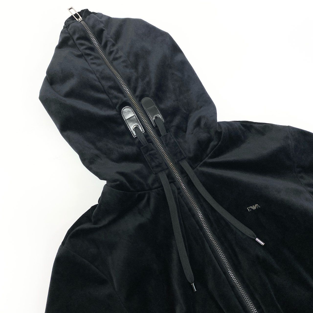 66k11 EMPORIO ARMANI エンポリオアルマーニ ベロア素材 ダブルジップ