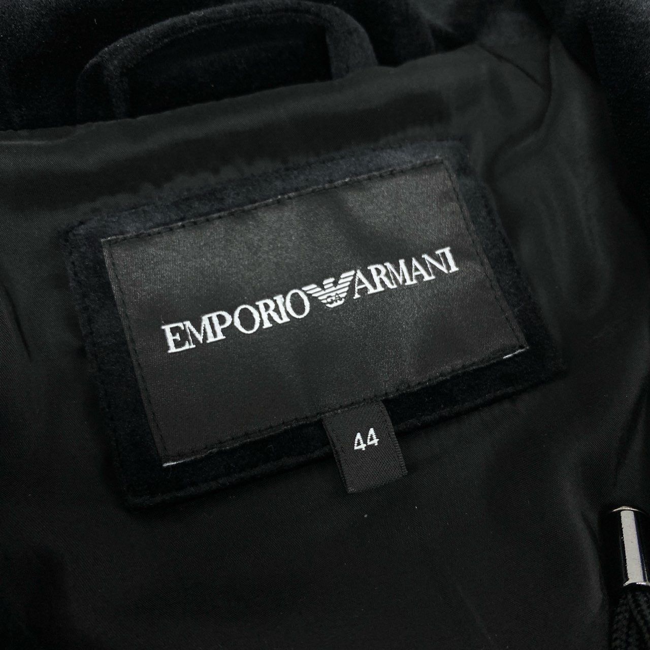 66k11 EMPORIO ARMANI エンポリオアルマーニ ベロア素材 ダブルジップ