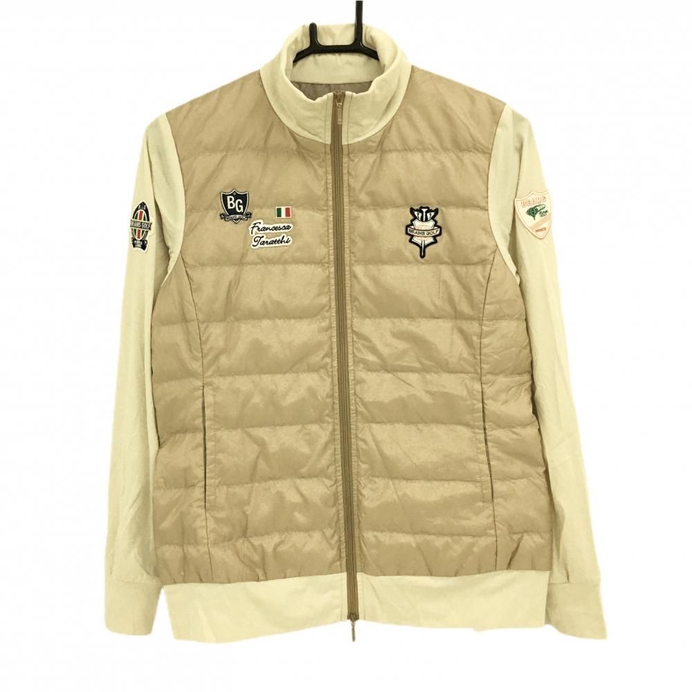 ビームスゴルフ ダウンジャケット ベージュ 身頃ダウン レディース M ゴルフウェア BEAMS GOLF