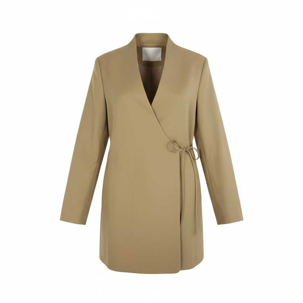 74k11 Mame Kurogouchi マメクロゴウチ 23AW ウールギャバジンジャケット MM23FW-JK010 2 ベージュ Wool Gabardine Jackett18r