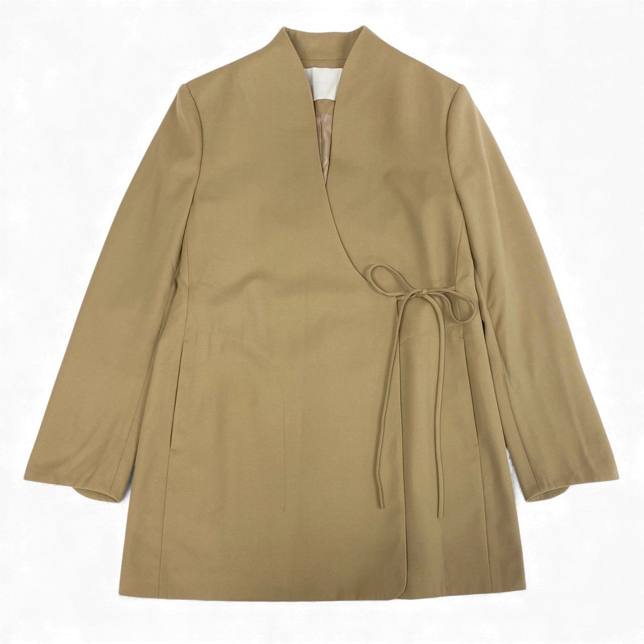 74k11 Mame Kurogouchi マメクロゴウチ 23AW ウールギャバジンジャケット MM23FW-JK010 2 ベージュ Wool Gabardine Jackett18r