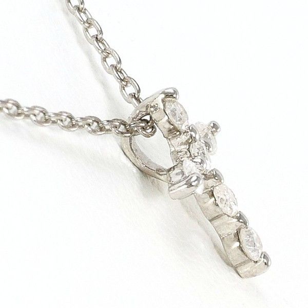 ウィスプ K 10 WG ネックレス necklace ダイヤ 総重量約1.1 g 約40 cm