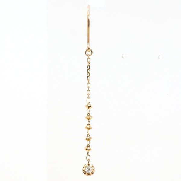 ヴァンドーム青山 K18PG ピアス pierced earrings 片耳 ダイヤ 総重量約0.4g