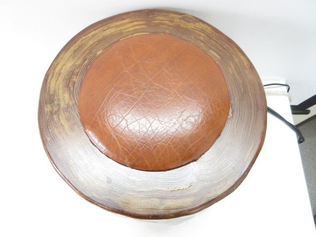 ヴィンテージ 屋久杉 漆塗り 切り株 デザイン スツール Z 0304