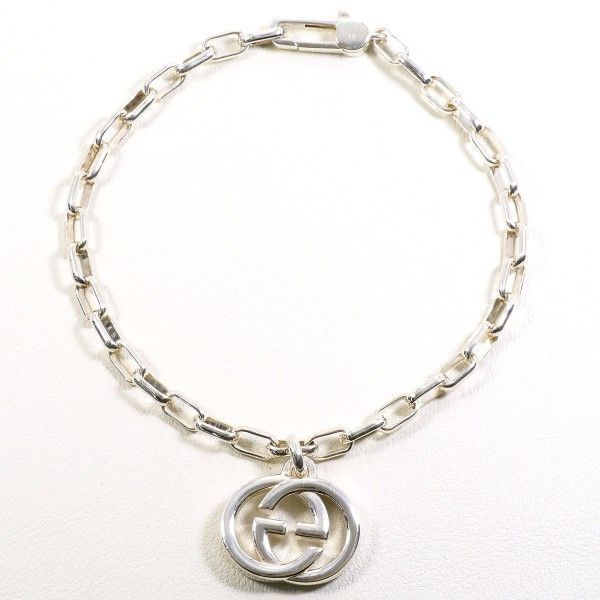 グッチ インターロッキングG シルバー ブレスレット bracelet 箱 袋 総重量約12.7g 約19.5cm