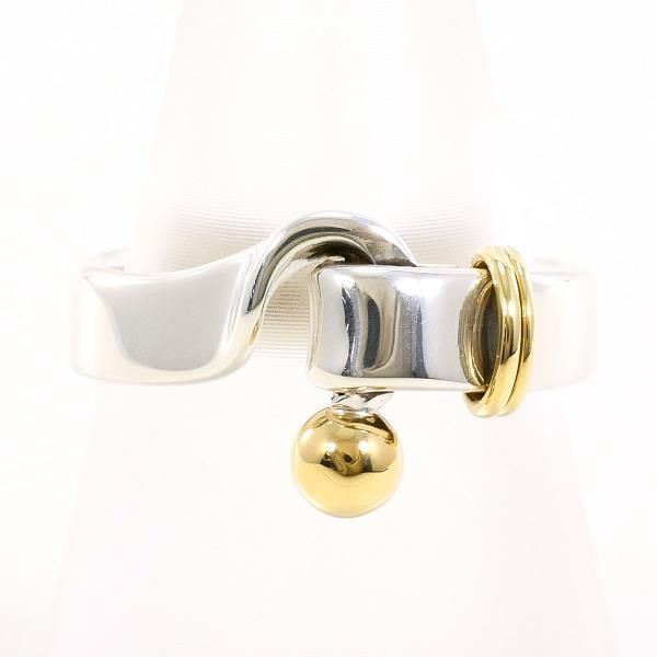 ティファニー フック & アイ リング 約9.5号 ゴールド×シルバー ティファニー フック＆アイ K18YG シルバー リング ring 指輪 9.5号 総