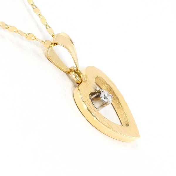 K 18 YGWG ネックレス necklace ダイヤ 総重量約1.5 g 約67 cm