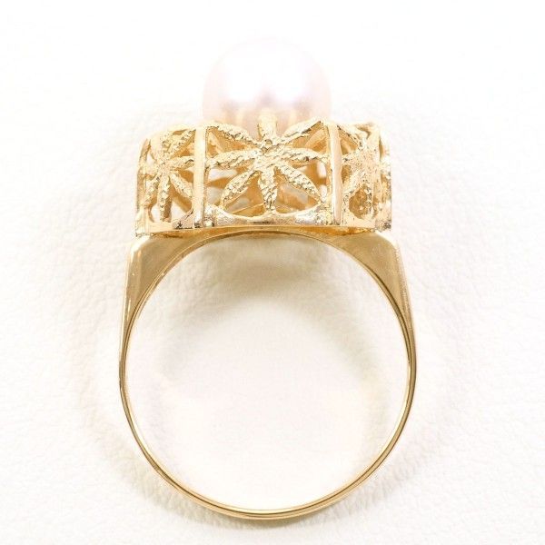 K 14 PG リング ring 指輪 13.5号 パール 真珠 約8 mm 総重量約3.6 g