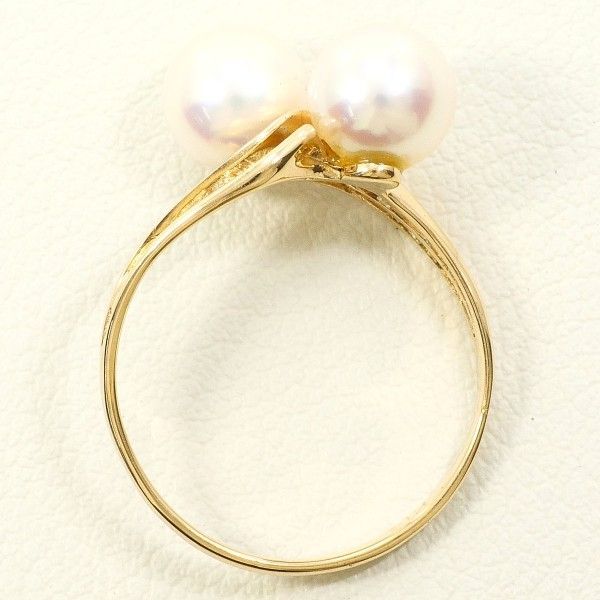 K 14 YG リング ring 指輪 9号 パール 真珠 約6 mm 総重量約2.1 g