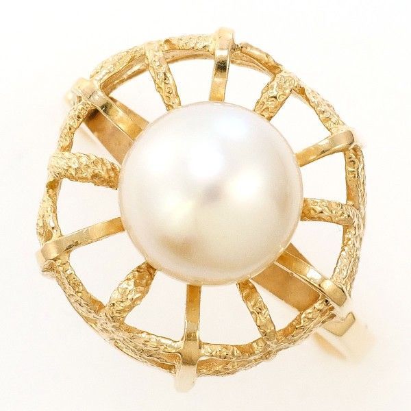 K14PG リング ring 指輪 13.5号 パール 真珠 約8mm 総重量約3.6g
