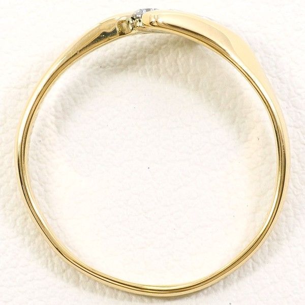K 18 YG リング ring 指輪 9号 ダイヤ 0.10 総重量約1.3 g