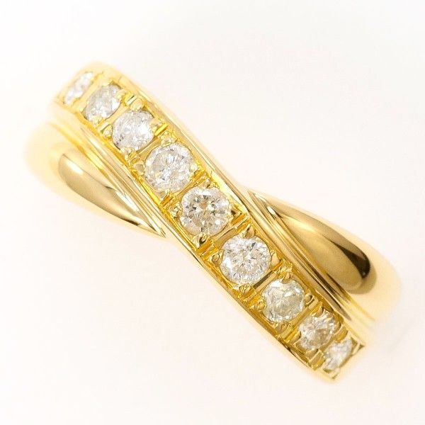 K18YG リング ring 指輪 7号 ダイヤ 0.30 総重量約2.4g