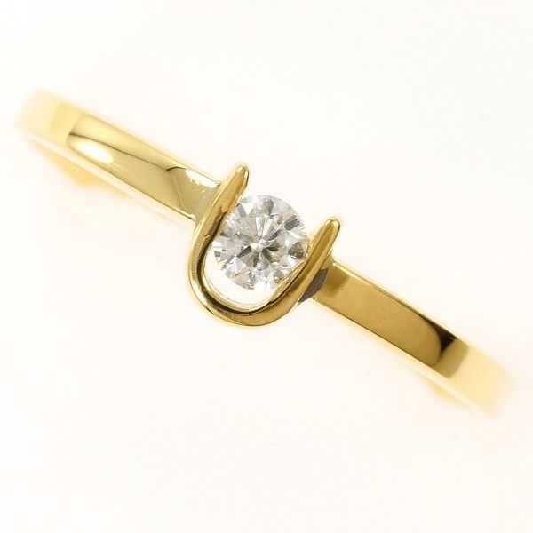 K18YG リング ring 指輪 11号 ダイヤ 0.10 総重量約1.3g