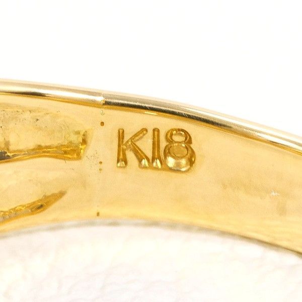 K 18 YG リング ring 指輪 7号 ダイヤ 0 30 総重量約2 4 g テーラード 軽量素材