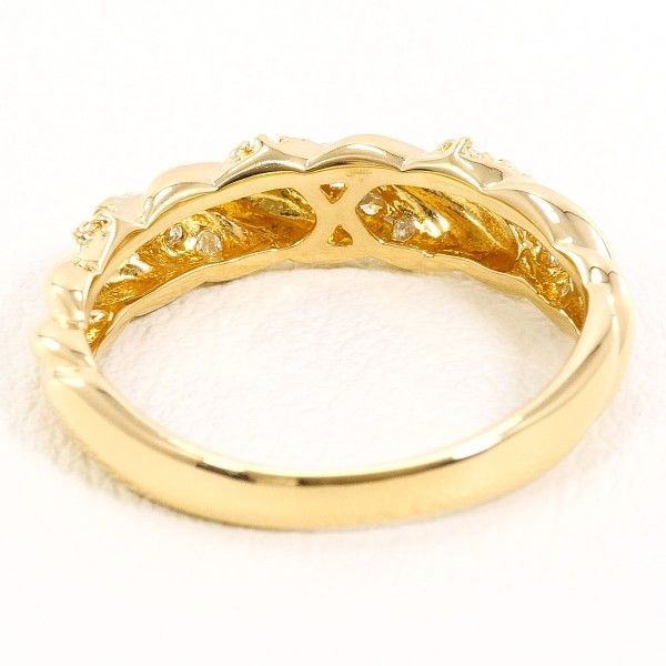 K18YG リング ring 指輪 9号 ダイヤ 0.13 総重量約2.6g - メルカリ