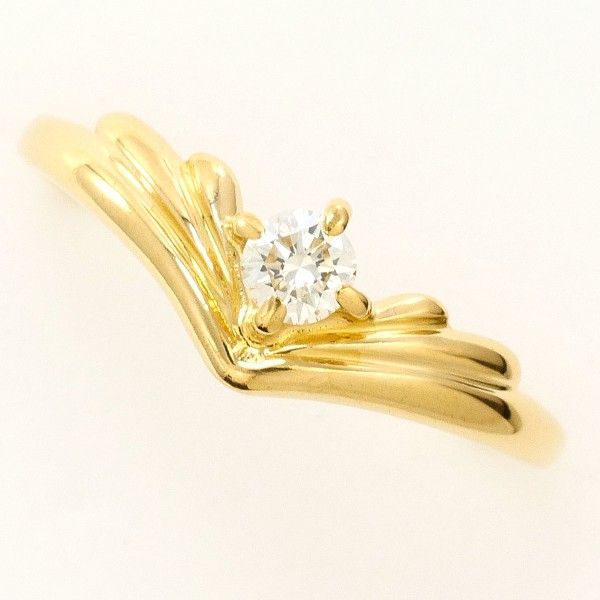 K18YG リング ring 指輪 8号 ダイヤ 約0.1 総重量約1.0g