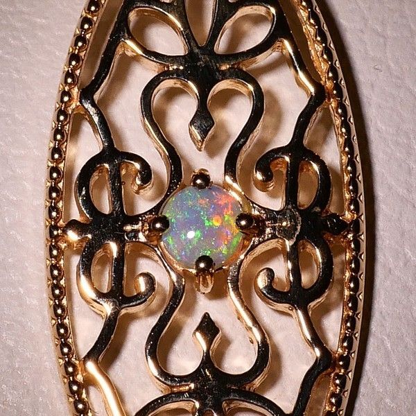 アガット K 10 YG ネックレス necklace オパール 総重量約2.0 g 約45 cm