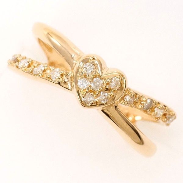 K18PG リング ring 指輪 3号 ダイヤ 0.12 総重量約1.8g