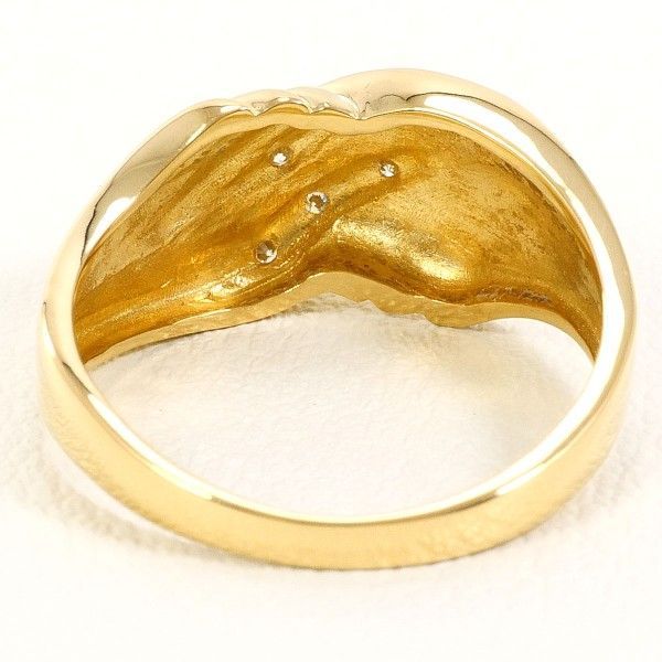  K 18 YG リング ring 指輪 7.5号 ダイヤ 0.04 総重量約2.8 g その他 アクセサリー