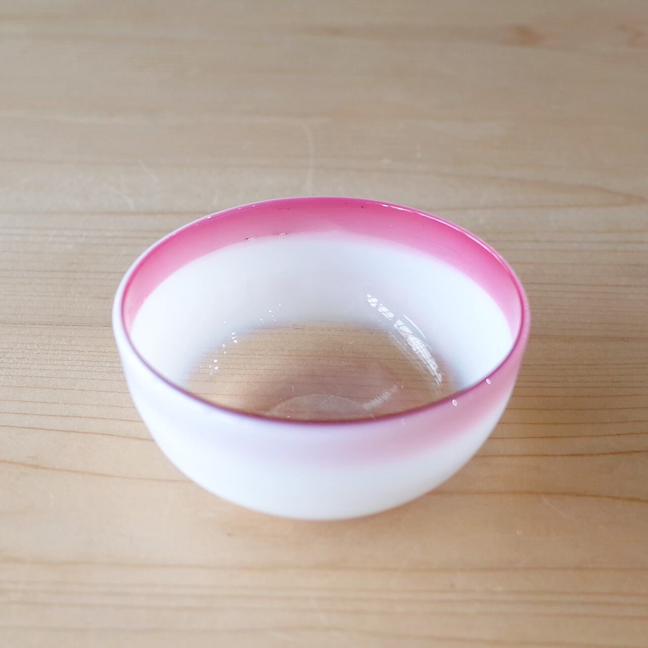 Sherbet bowl Blown glass Pink White 大正時代 大正ガラス 吹きガラスト シャーベットボウル ヴィンテージ ホワイト ピンク 1910s-20s WWW_OPDRERGINERDOGAN_COM