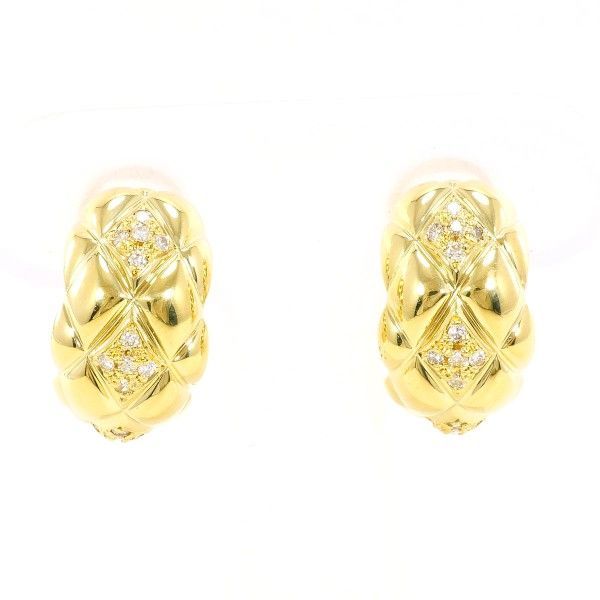 K18YG イヤリング clip-on earrings ダイヤ 0.15 ×2 カード鑑別書 総重量約7.3g