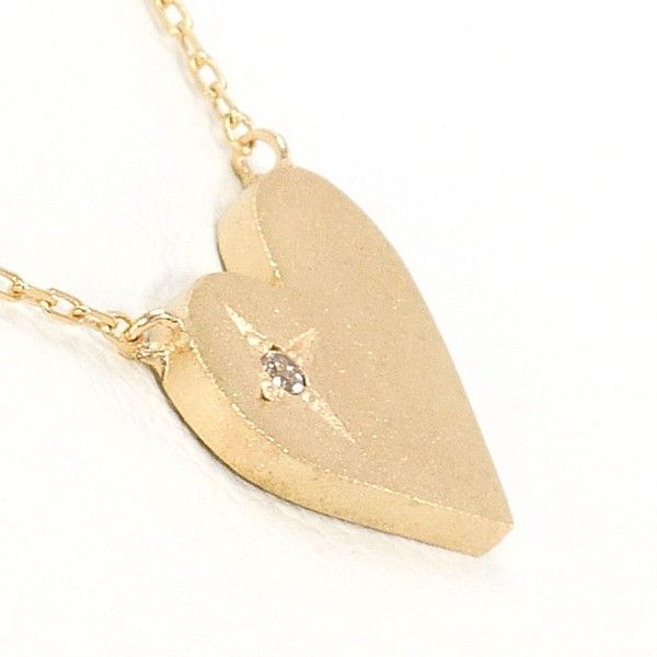 エステール K 10 YG ネックレス necklace ダイヤ 総重量約1.1 g 約40 cm