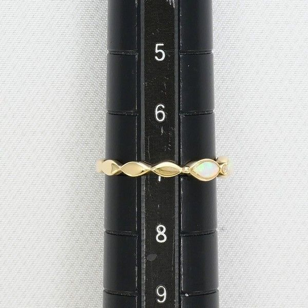  スタージュエリー K 10 YG リング ring 指輪 7号 オパール ダイヤ 0.01 総重量約1.2 g その他 アクセサリー
