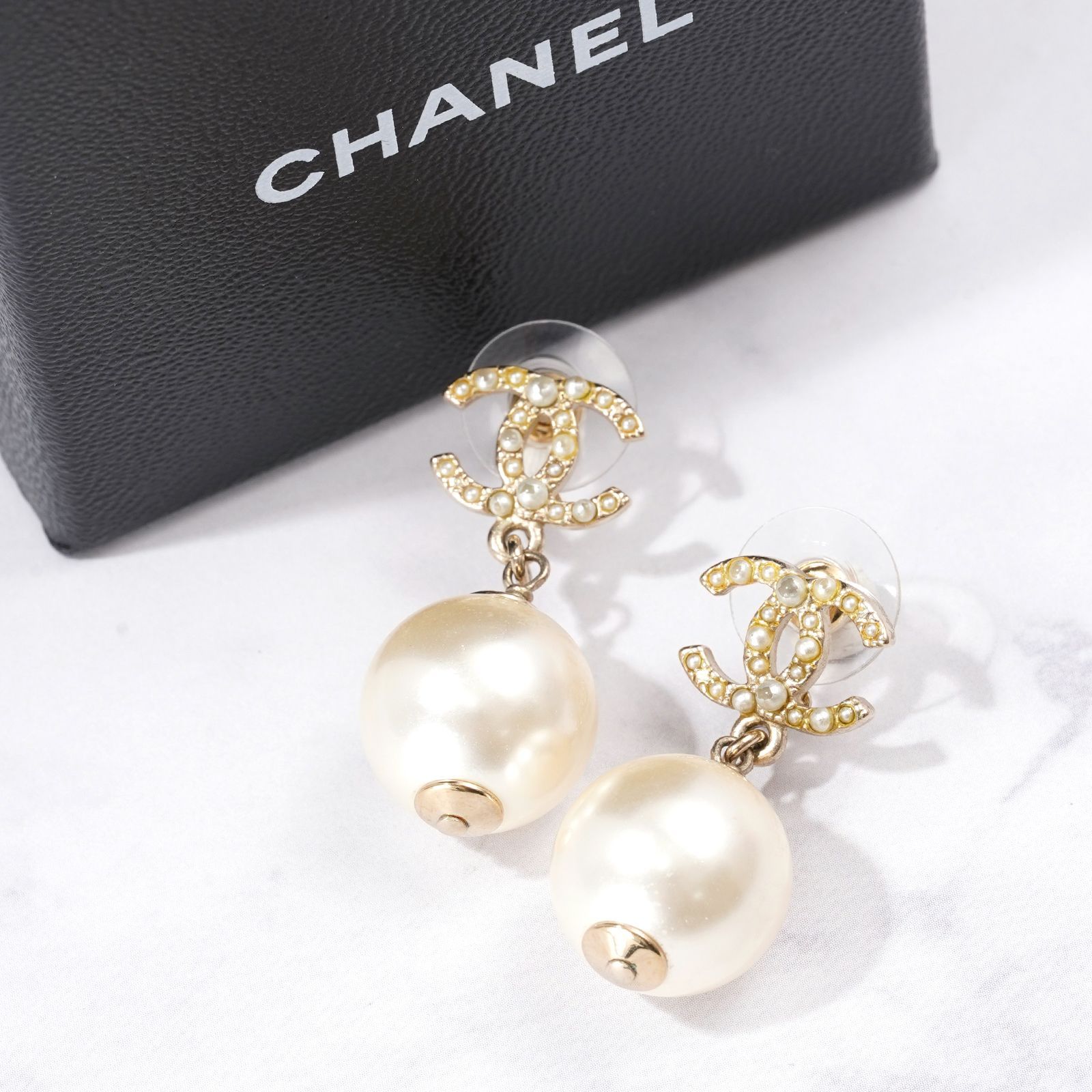 CHANEL シャネル ココマーク パール ピアス ゴールド