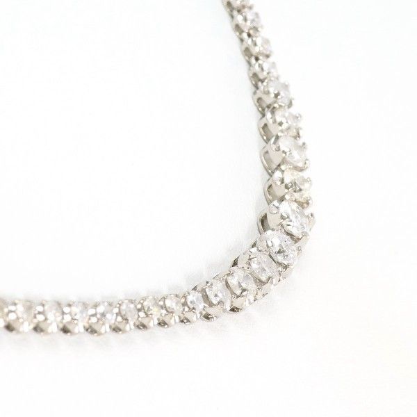 K 14 WG ネックレス necklace ダイヤ 5.00 カード鑑別書 総重量約11.5 g 約41 cm