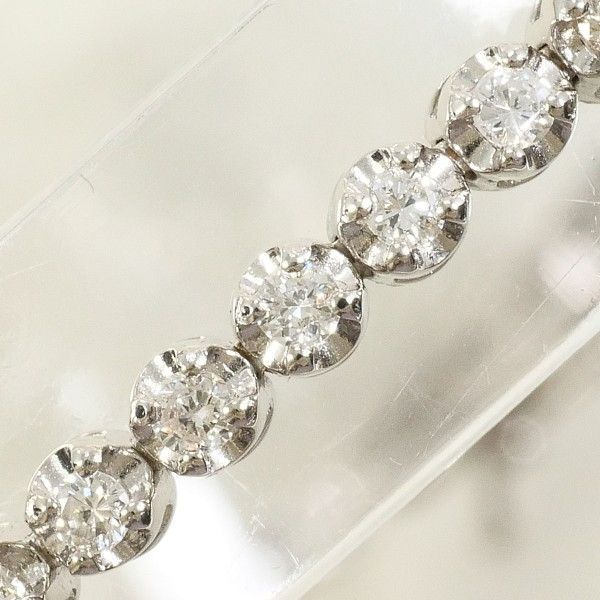 K 18 WG ブレスレット bracelet ダイヤ 1.343 カード鑑別書 総重量約5.9 g 約18 cm