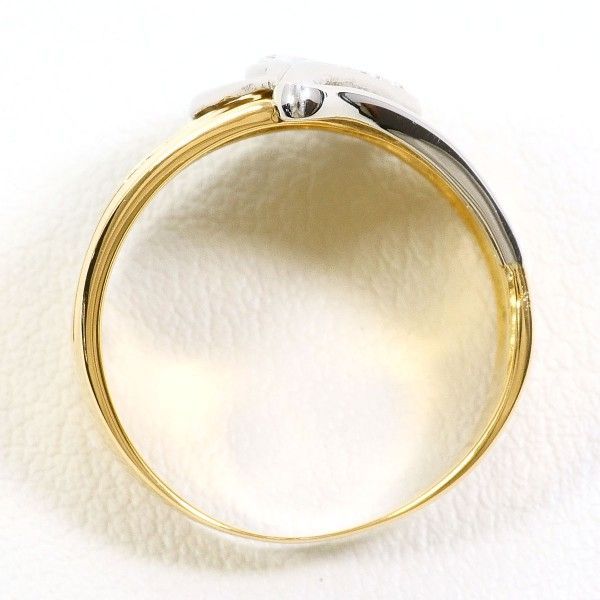 PT 900 K 18 YG リング ring 指輪 12号 ダイヤ 0.03 カード鑑別書 総重量約5.6 g